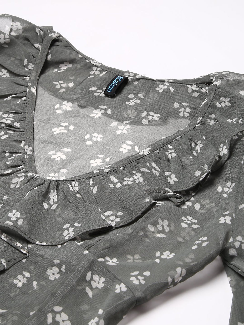 Grey Printed Top