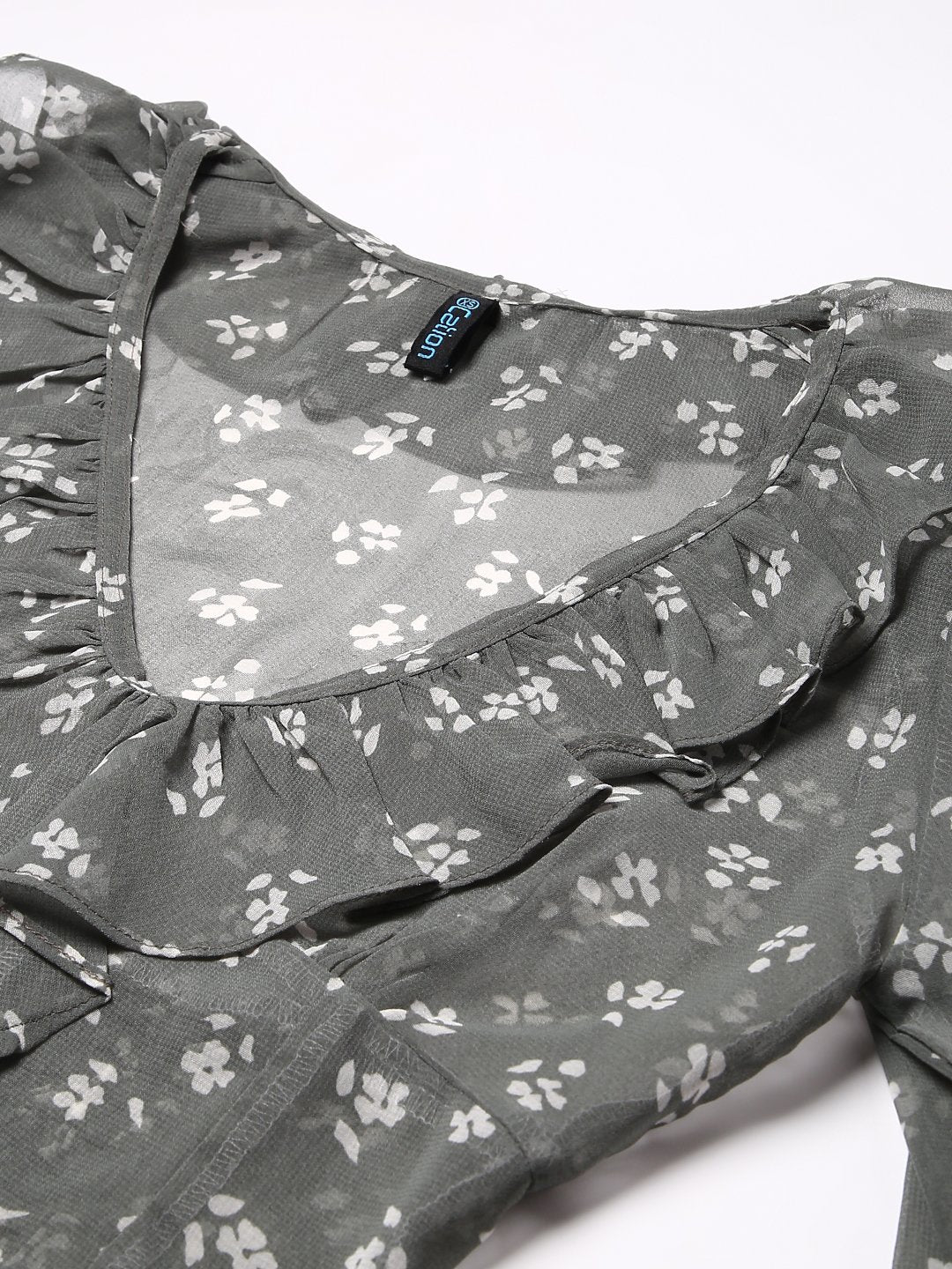Grey Printed Top