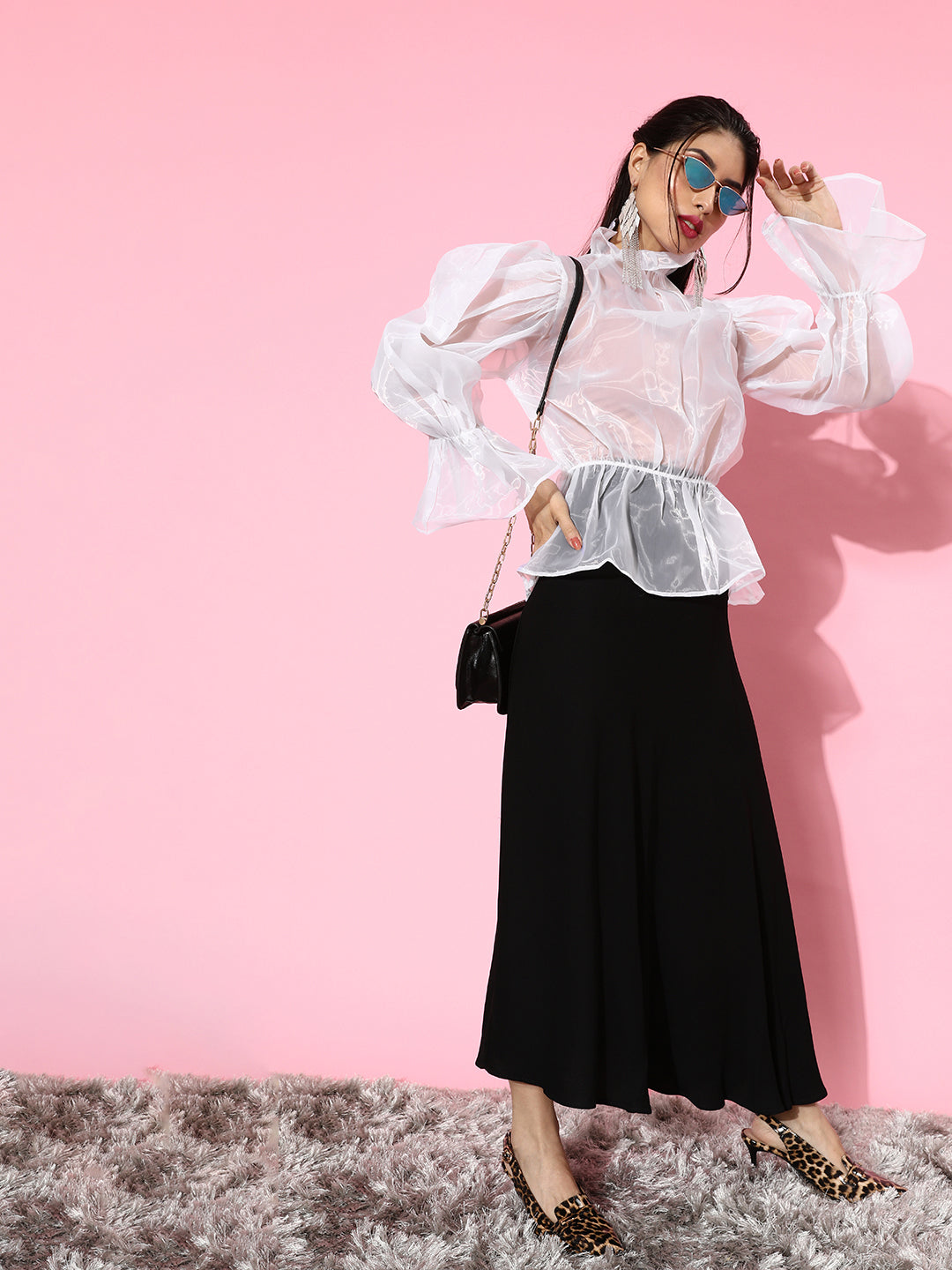 SCORPIUS White Organza Top
