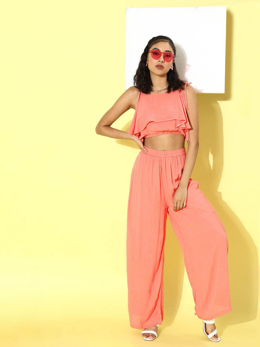 Cation Solid Coral Clothing Set