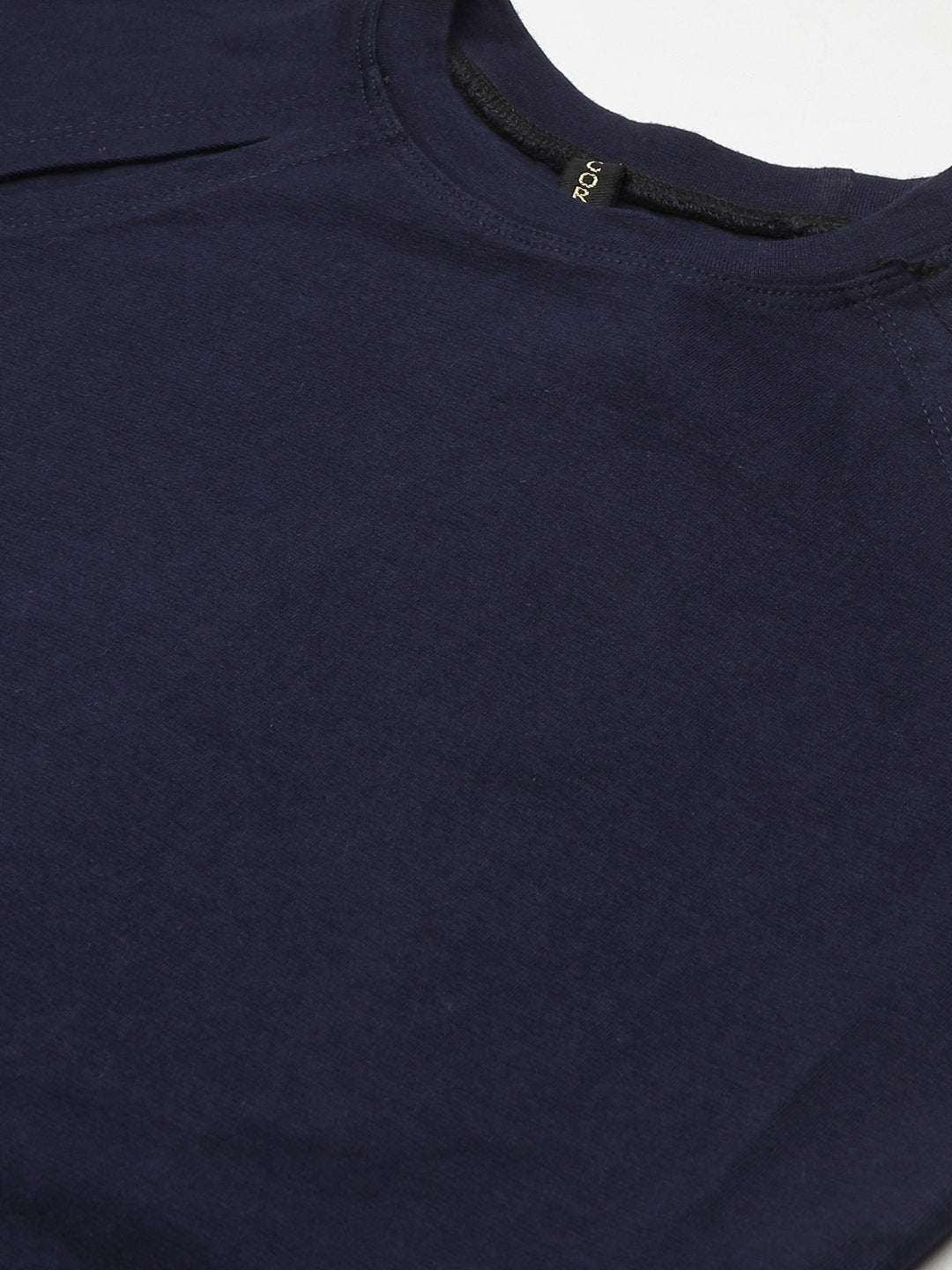 SCORPIUS Navy Hoseiry Casual Crop top