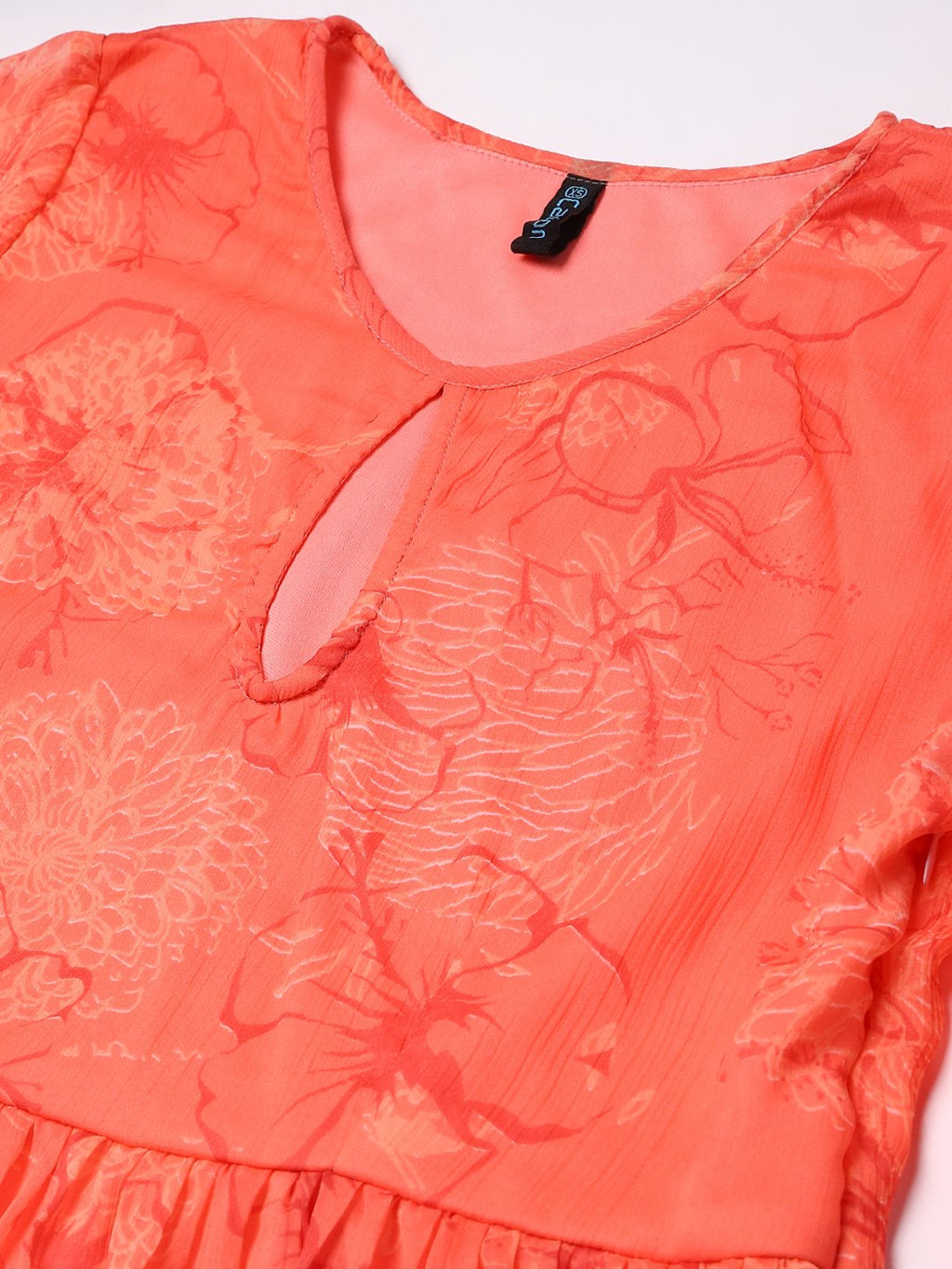 Printed Orange Dress