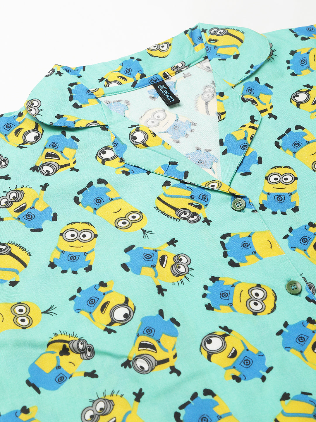 Cation Green Printed Night Suit