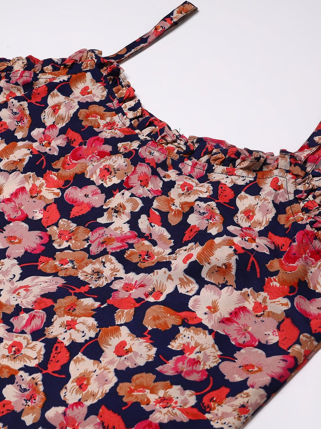 Cation Navy Pink Floral Night Suit