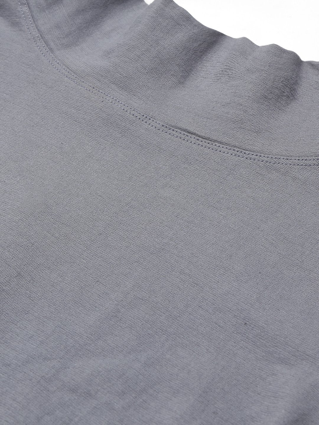 SCORPIUS Grey Full sleeve high neck croptop