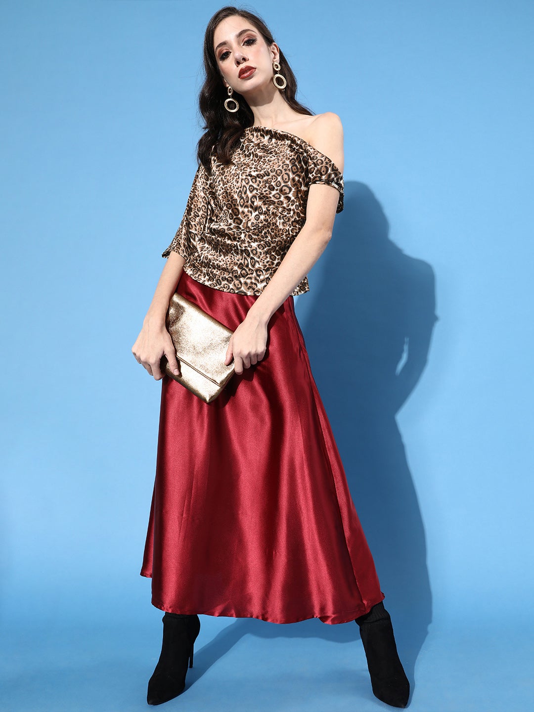 Cheetah Print Satin Top