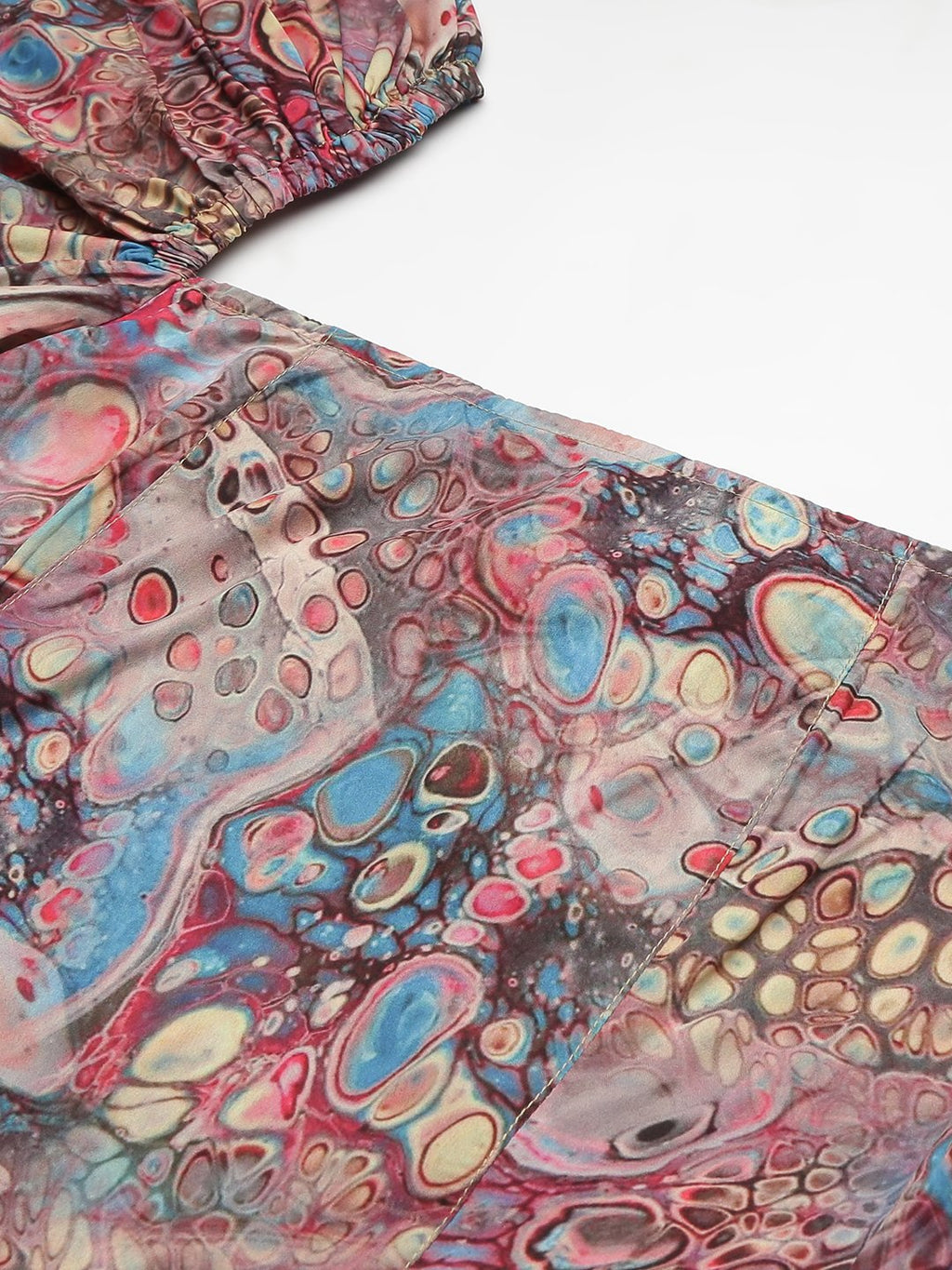 SCORPIUS Multi Printed Puff sleeve top