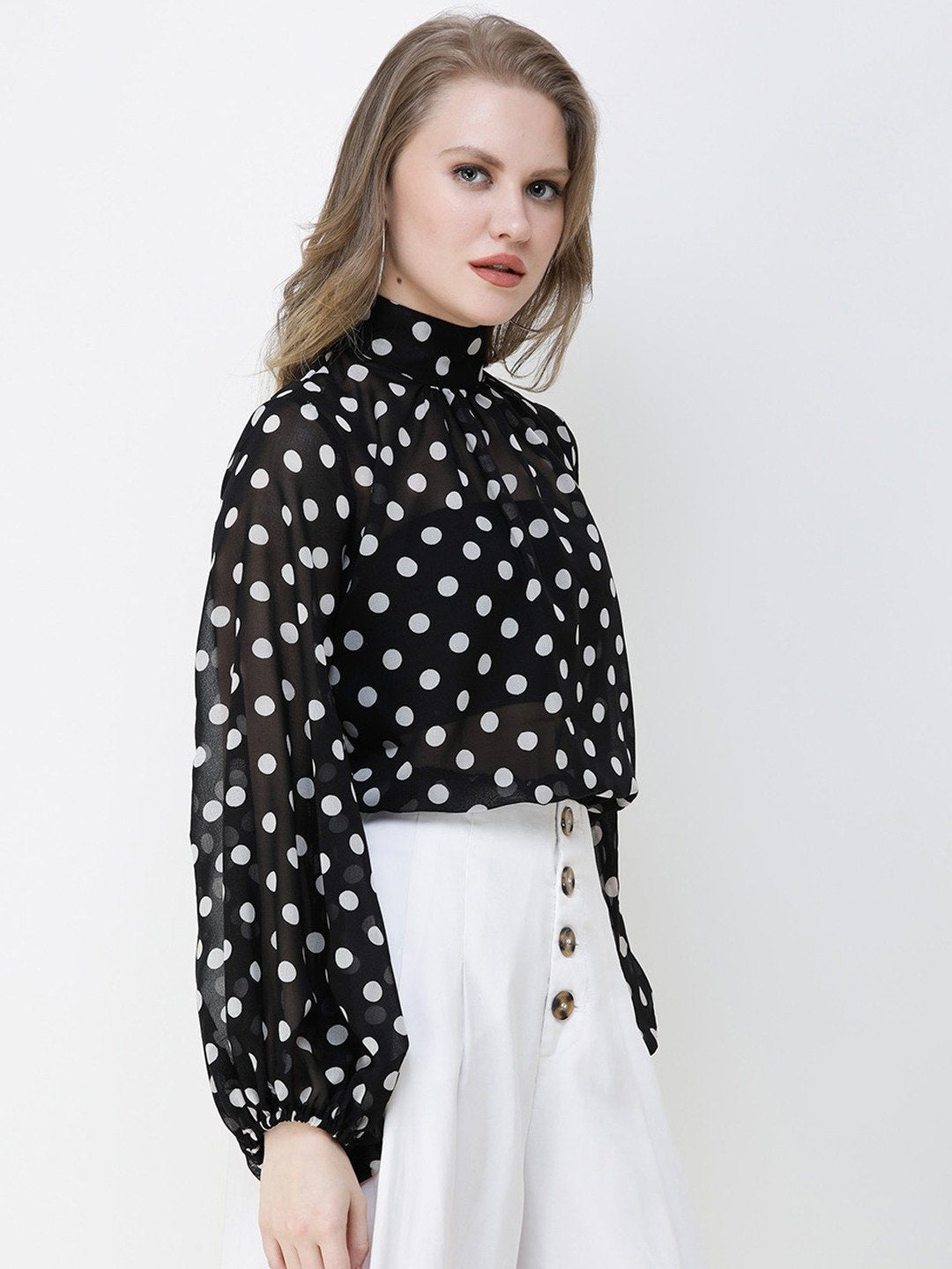 Black & White Polka Top