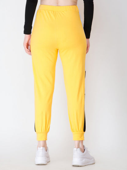 SCORPIUS YELLOW SIDE STRAP TRACK PANT