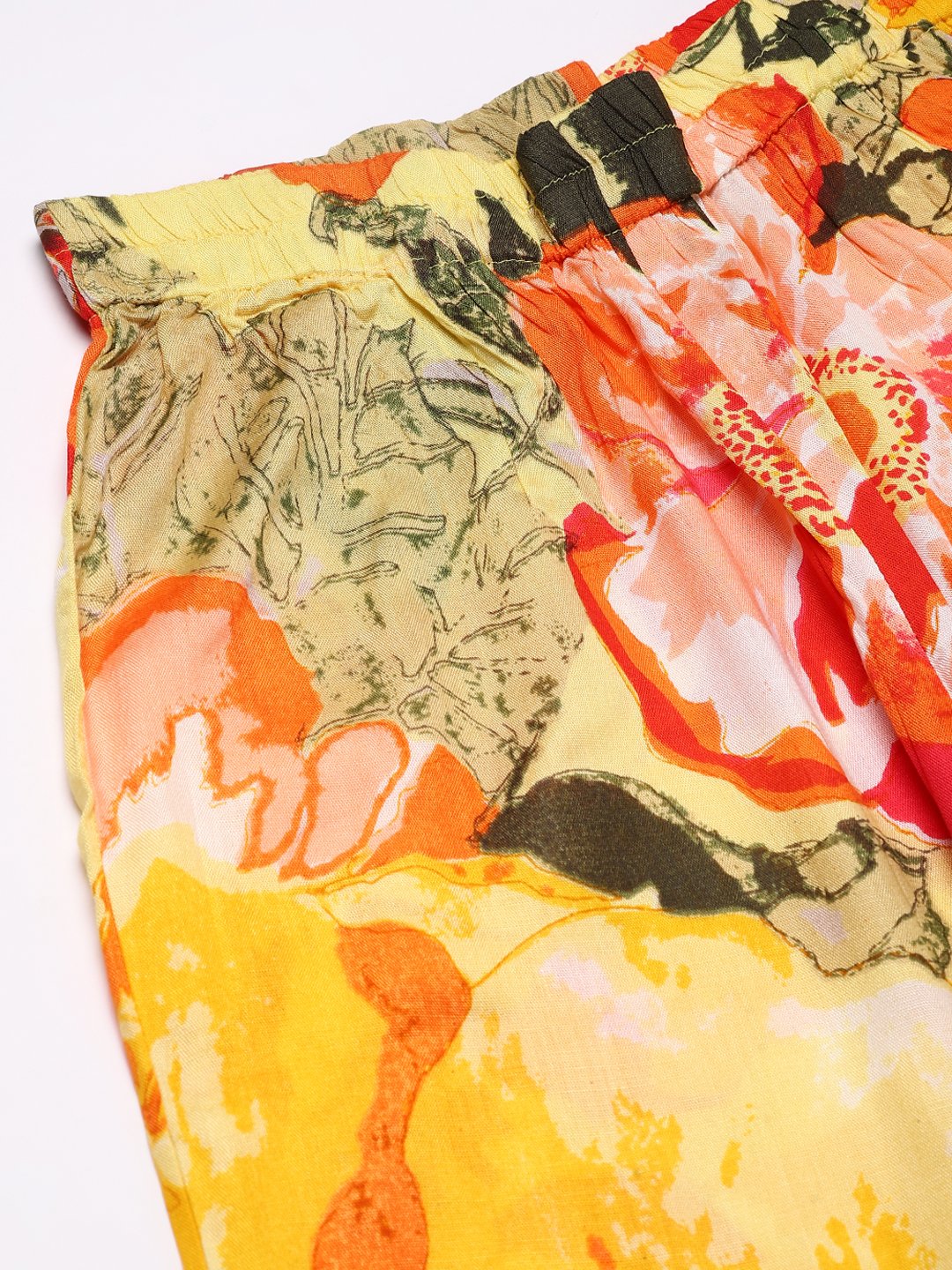 Cation Yellow Floral Night Suit
