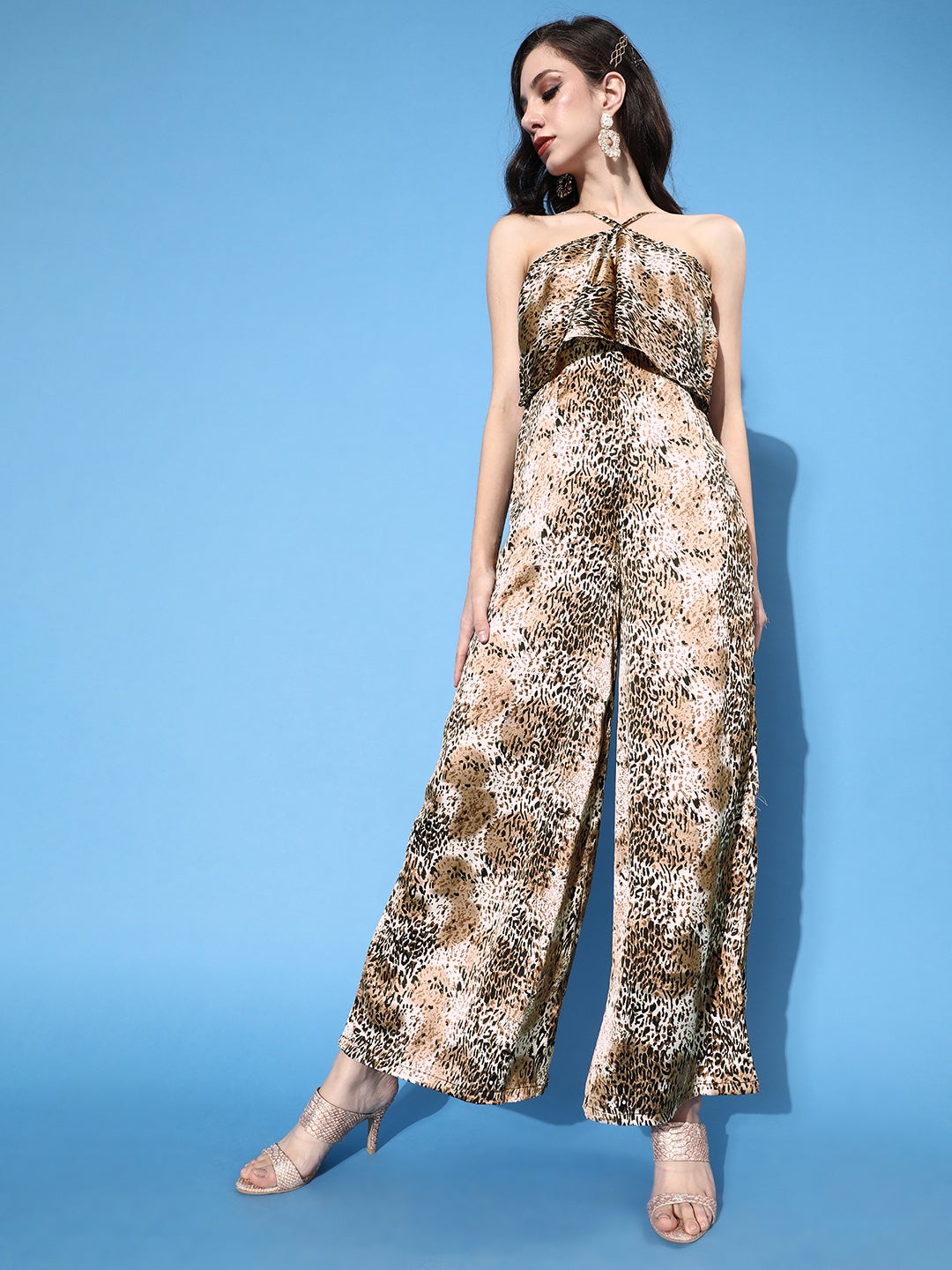 Cation Printed Satin Jumpsuit