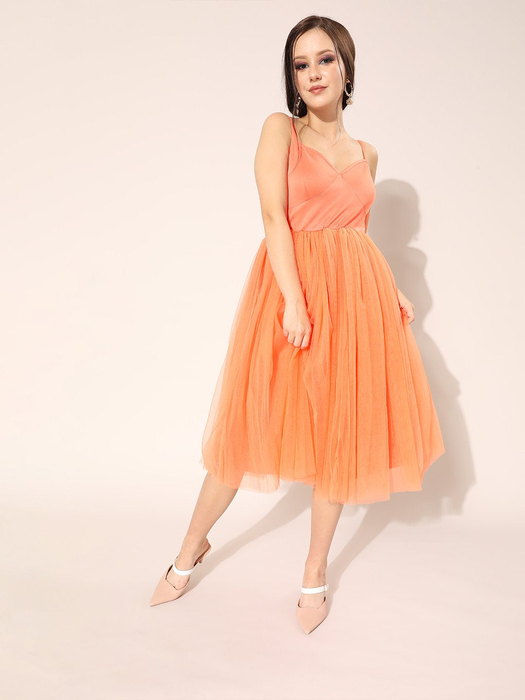 SCORPIUS Coral Tulle Dress
