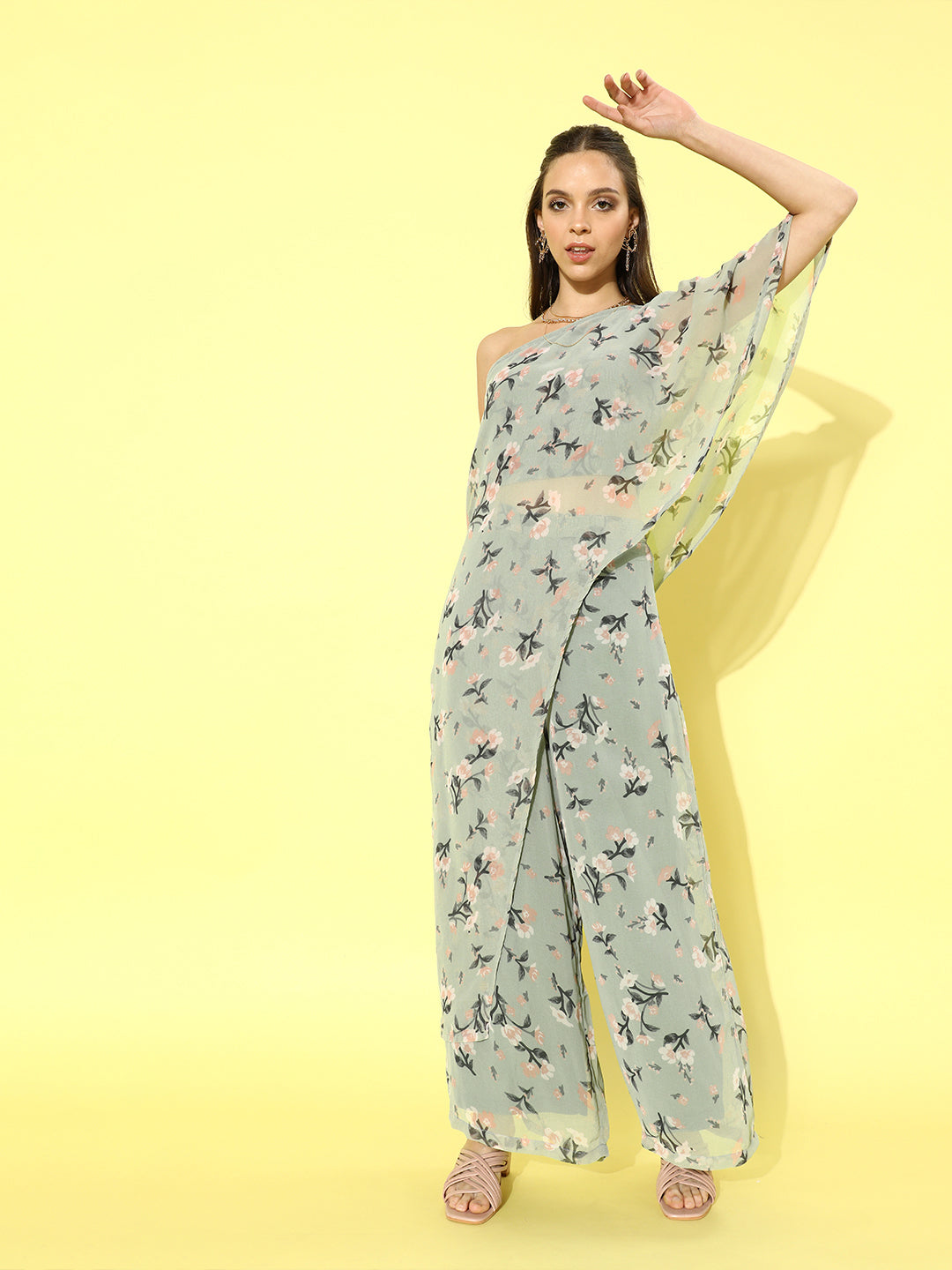 Cation Printed Green Clothing Set