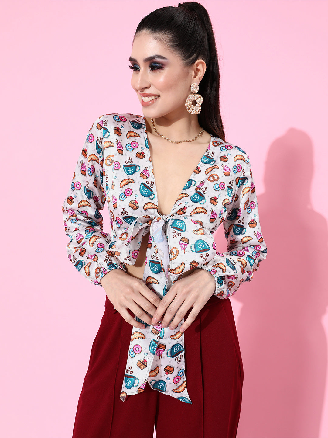 SCORPIUS Sweet White Satin Top
