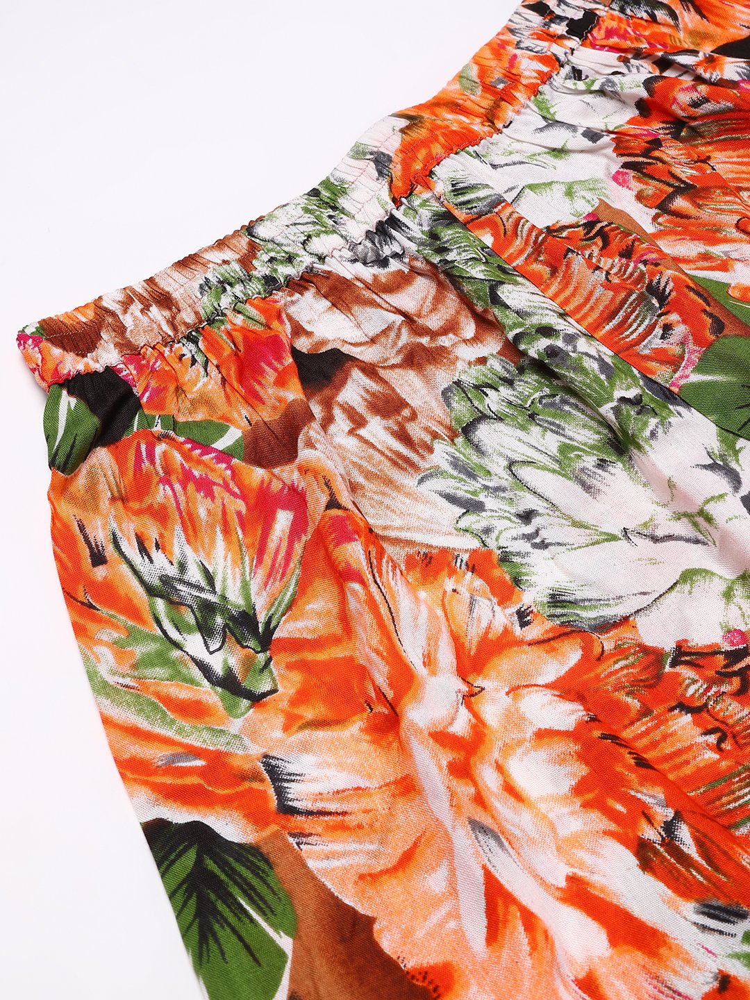 Cation Orange Printed Strap Night Suit