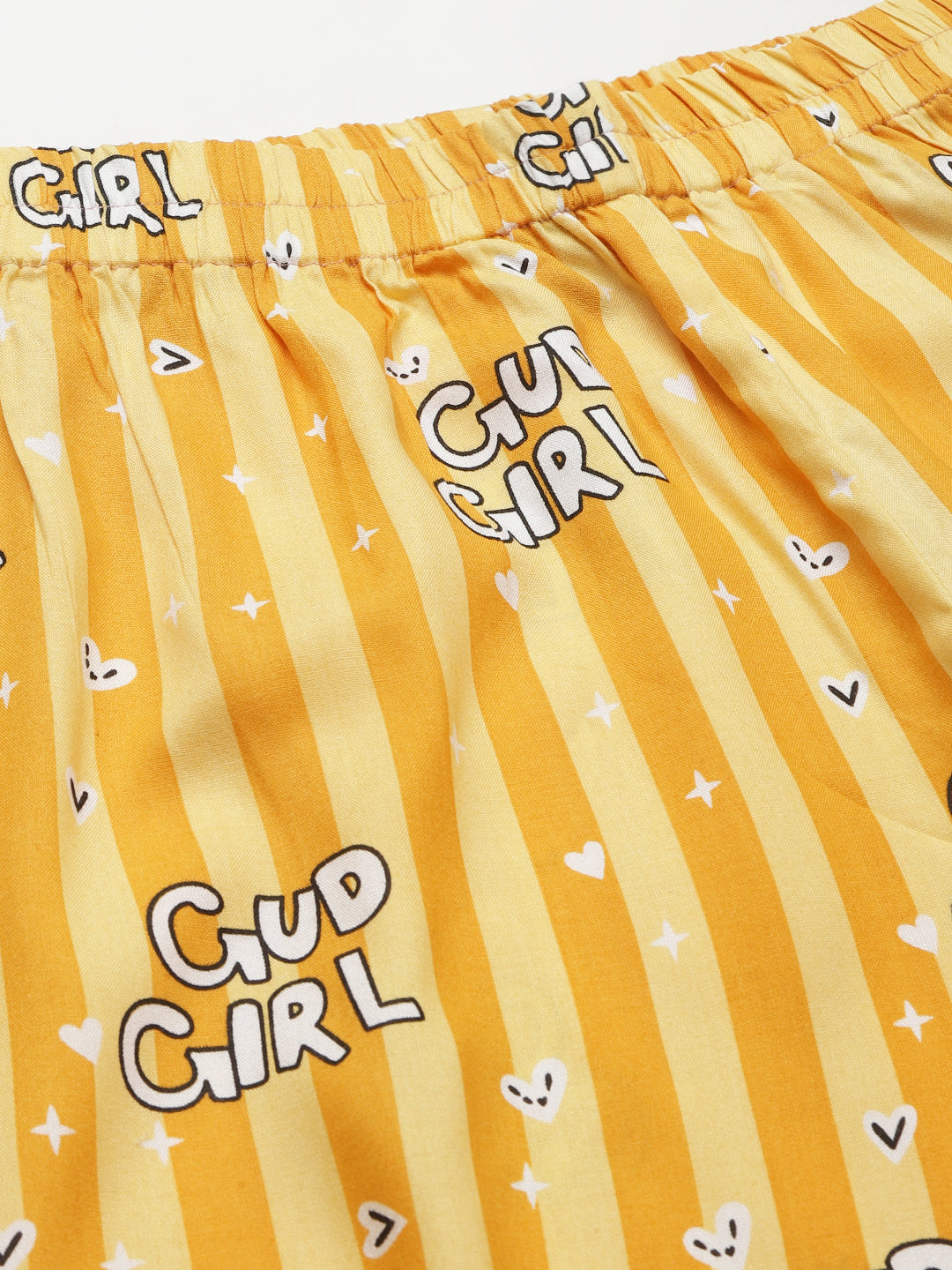 Cation Yellow Printed Night Suit