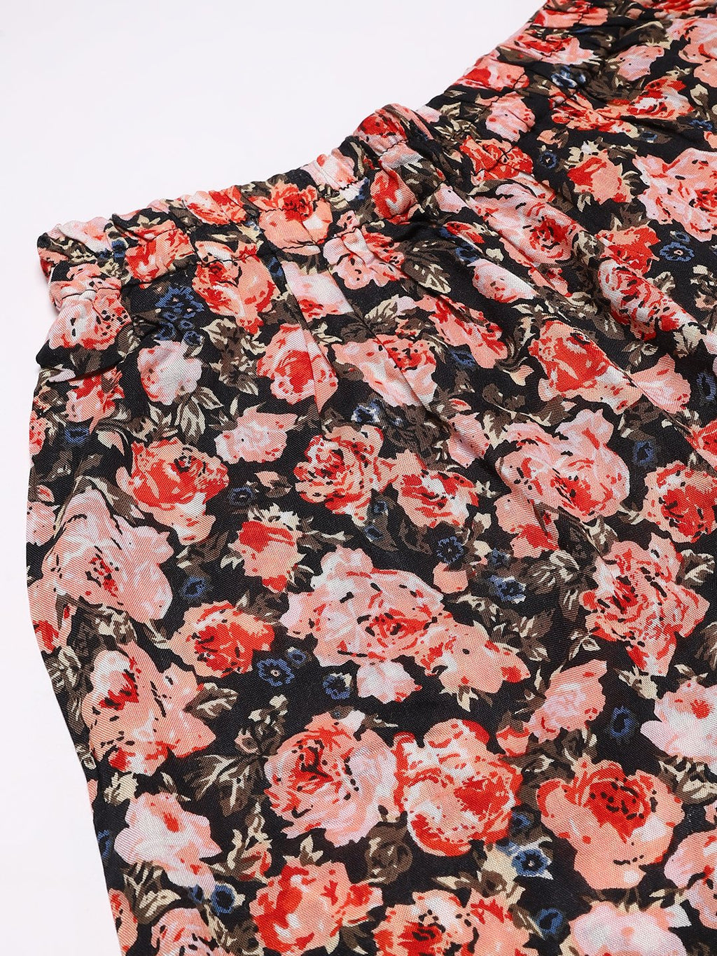 Cation Black Floral Night Suit