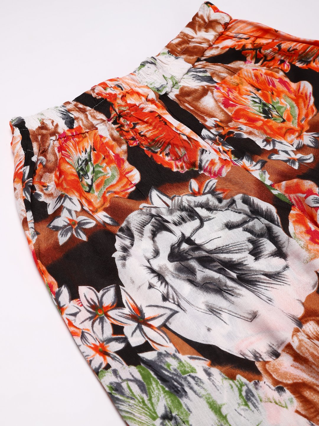 Cation Orange Printed Night Suit