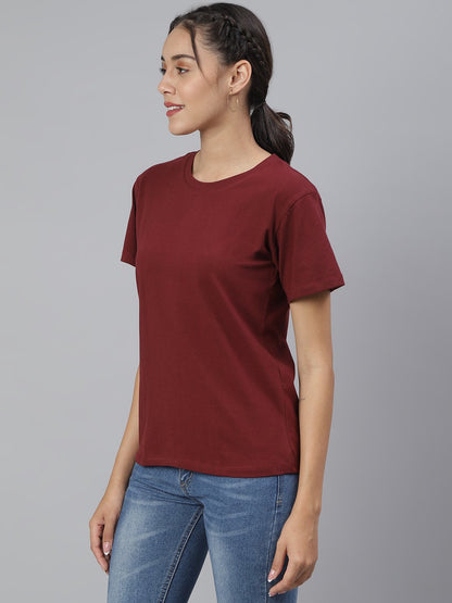 SCORPIUS Maroon Loose Fit Tshirt
