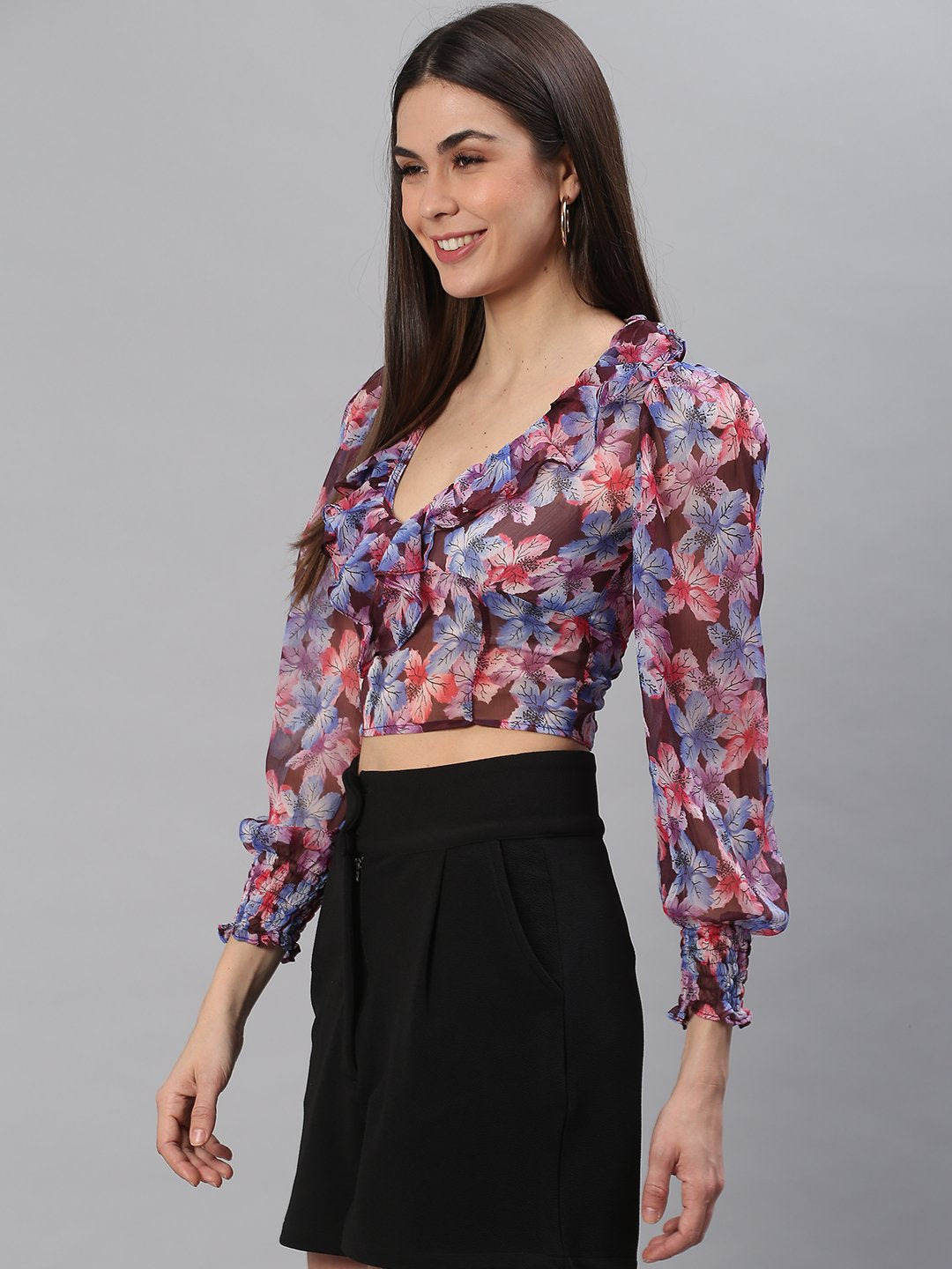 Purple Floral Top