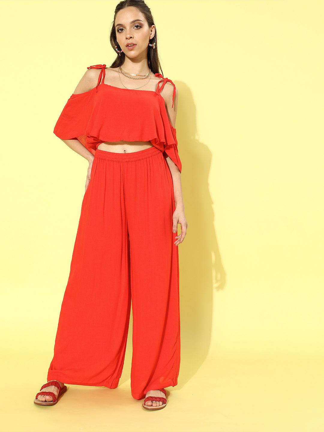 Cation Solid Red Clothing Set