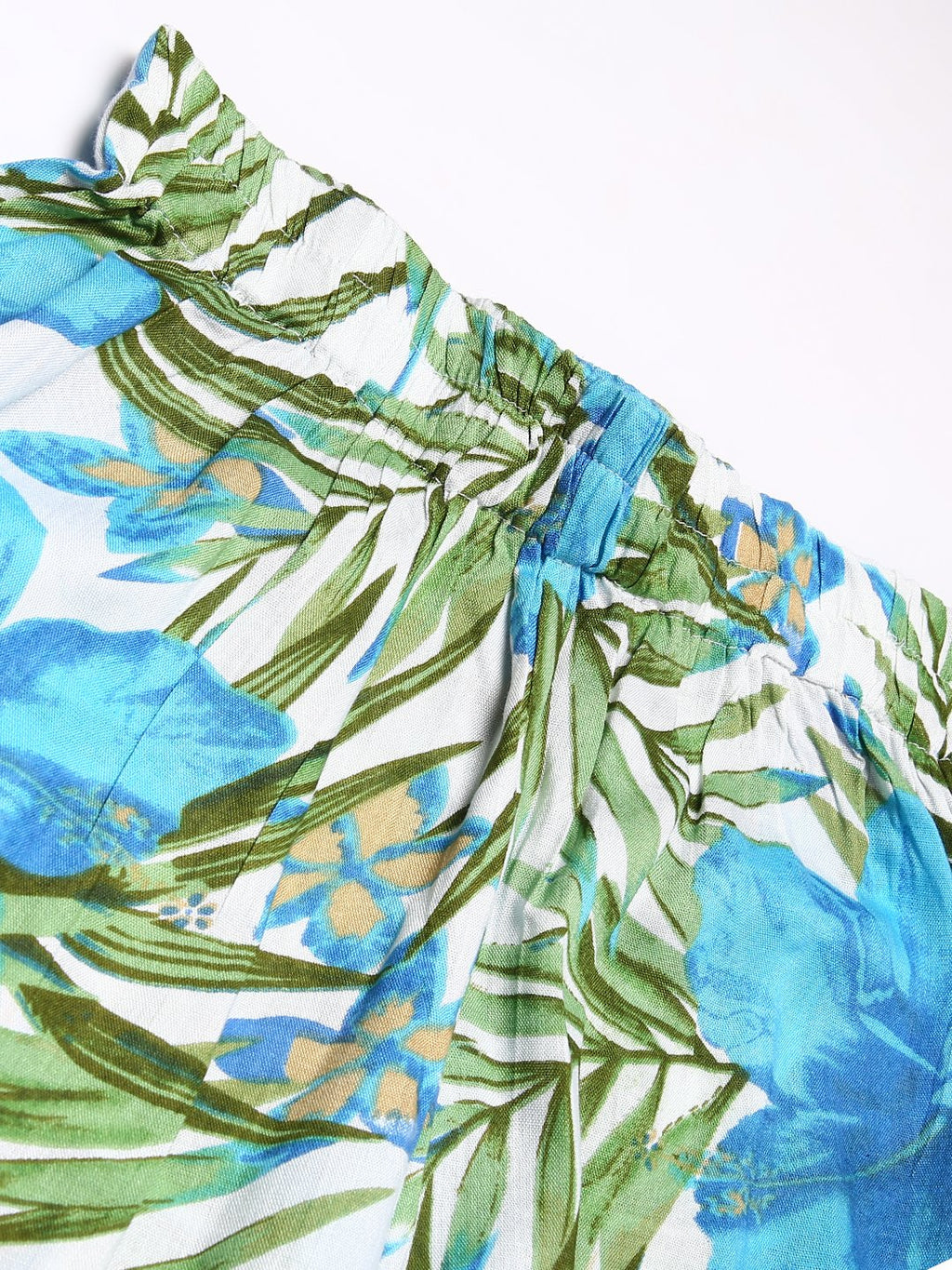 Cation Blue Tropical Print Night Suit