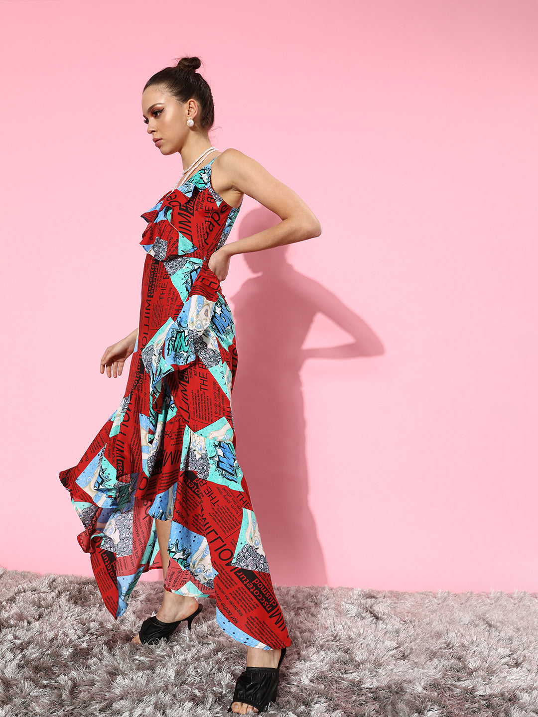 SCORPIUS Rayon Printed Maxi Dress