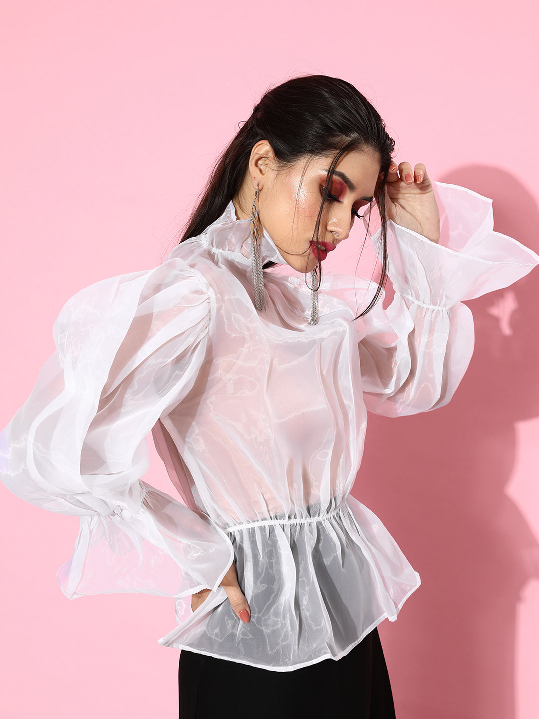 SCORPIUS White Organza Top