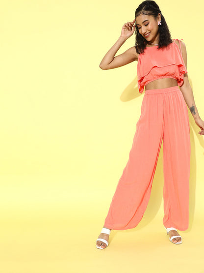 Cation Solid Coral Clothing Set