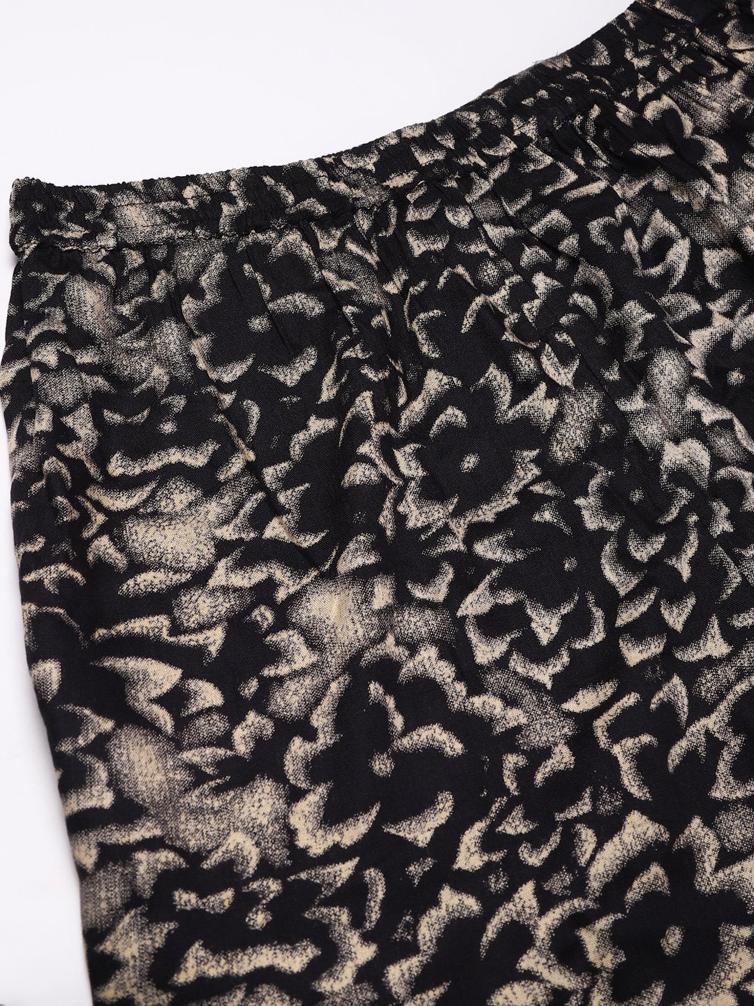 Cation Black Floral Strap Night Suit