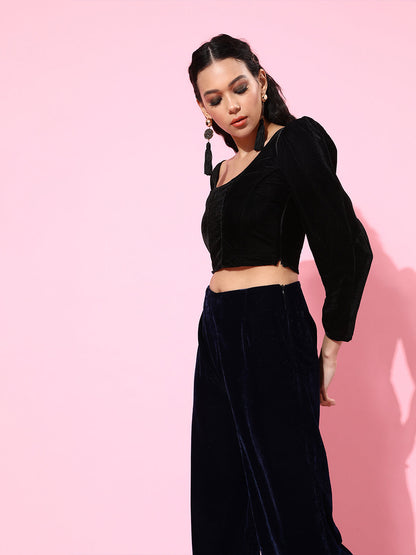 SCORPIUS Black Velvet Top