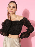 SCORPIUS Black Organza Top