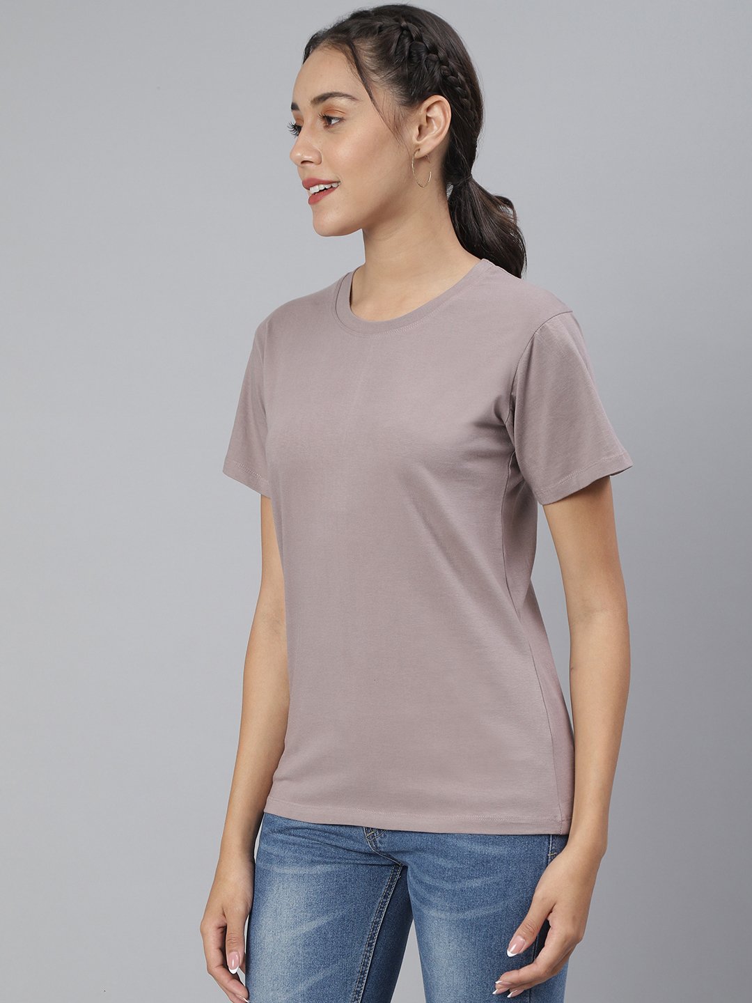 SCORPIUS Beige Loose Fit Tshirt