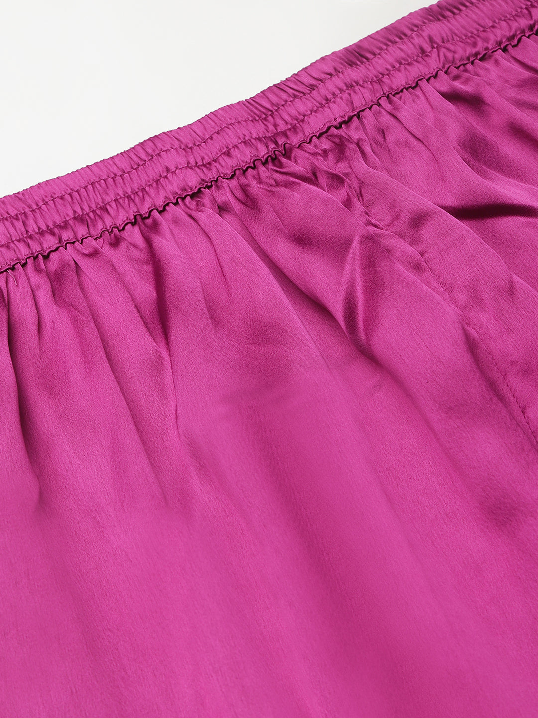 Cation Magenta Satin Night Suit