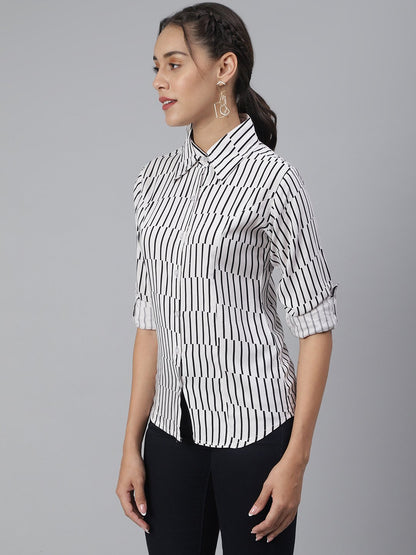 SCORPIUS White Striped Shirt