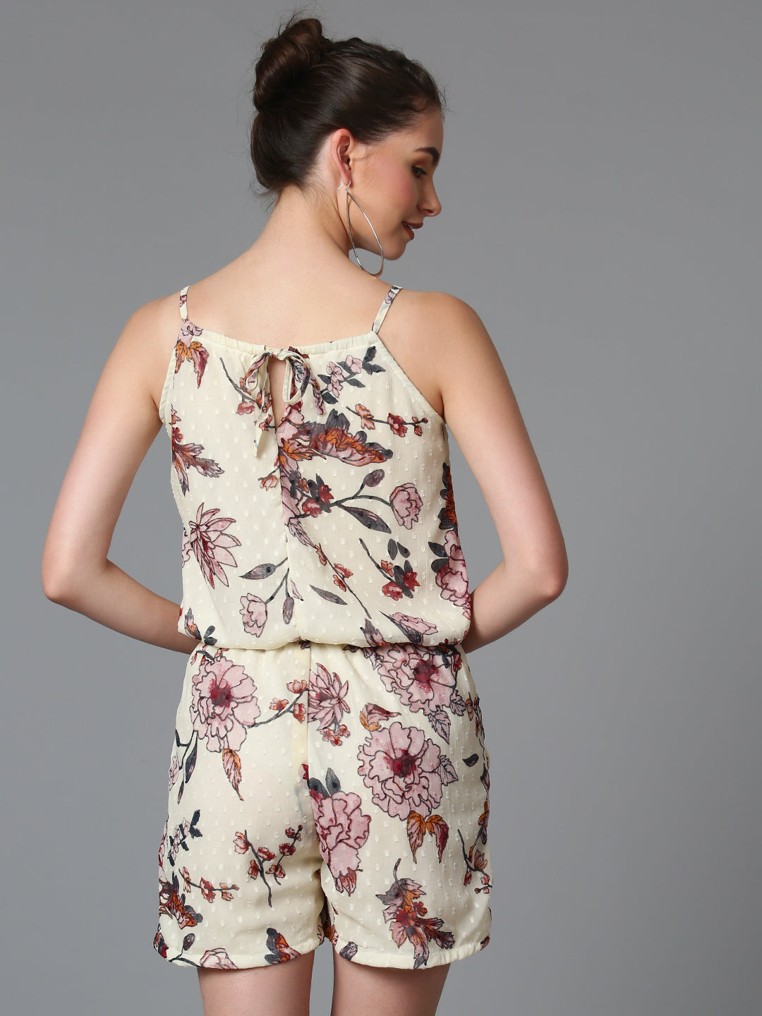 Cation Off-White Printed Jumpsuit