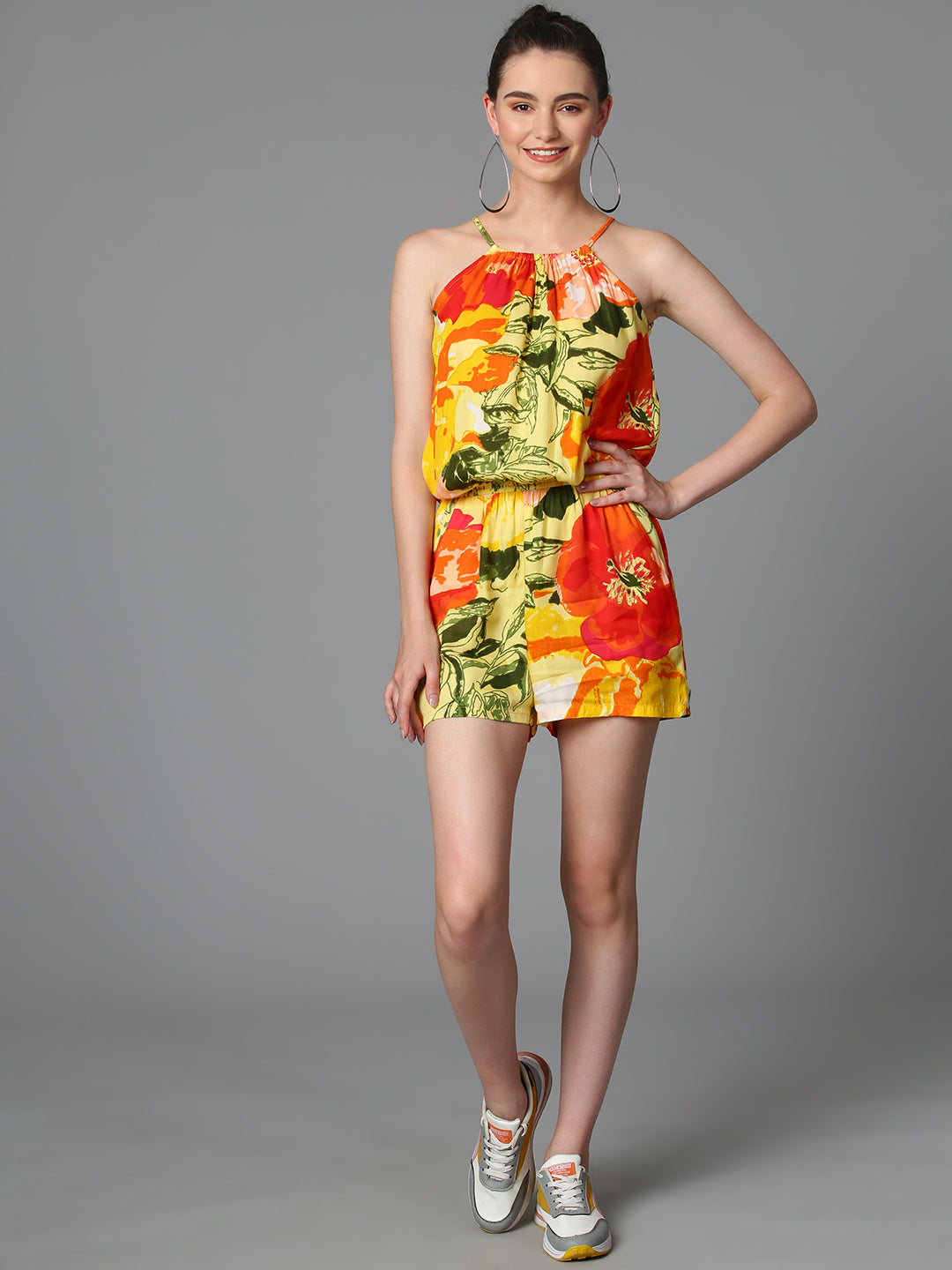 Cation Yellow Printed Jumpsuit