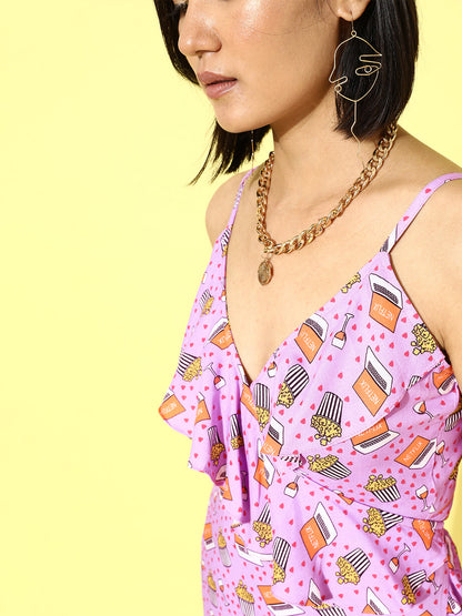 SCORPIUS Rayon Printed Maxi Dress