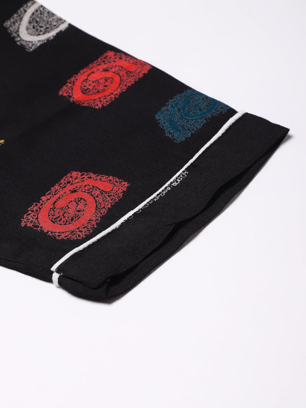 Cation Black Printed Night Suit