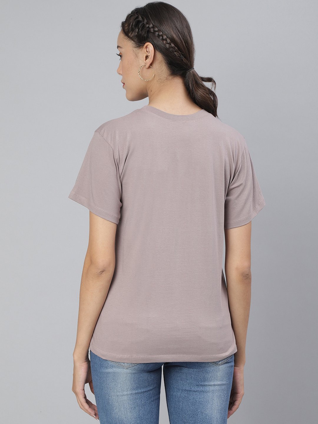 SCORPIUS Beige Loose Fit Tshirt
