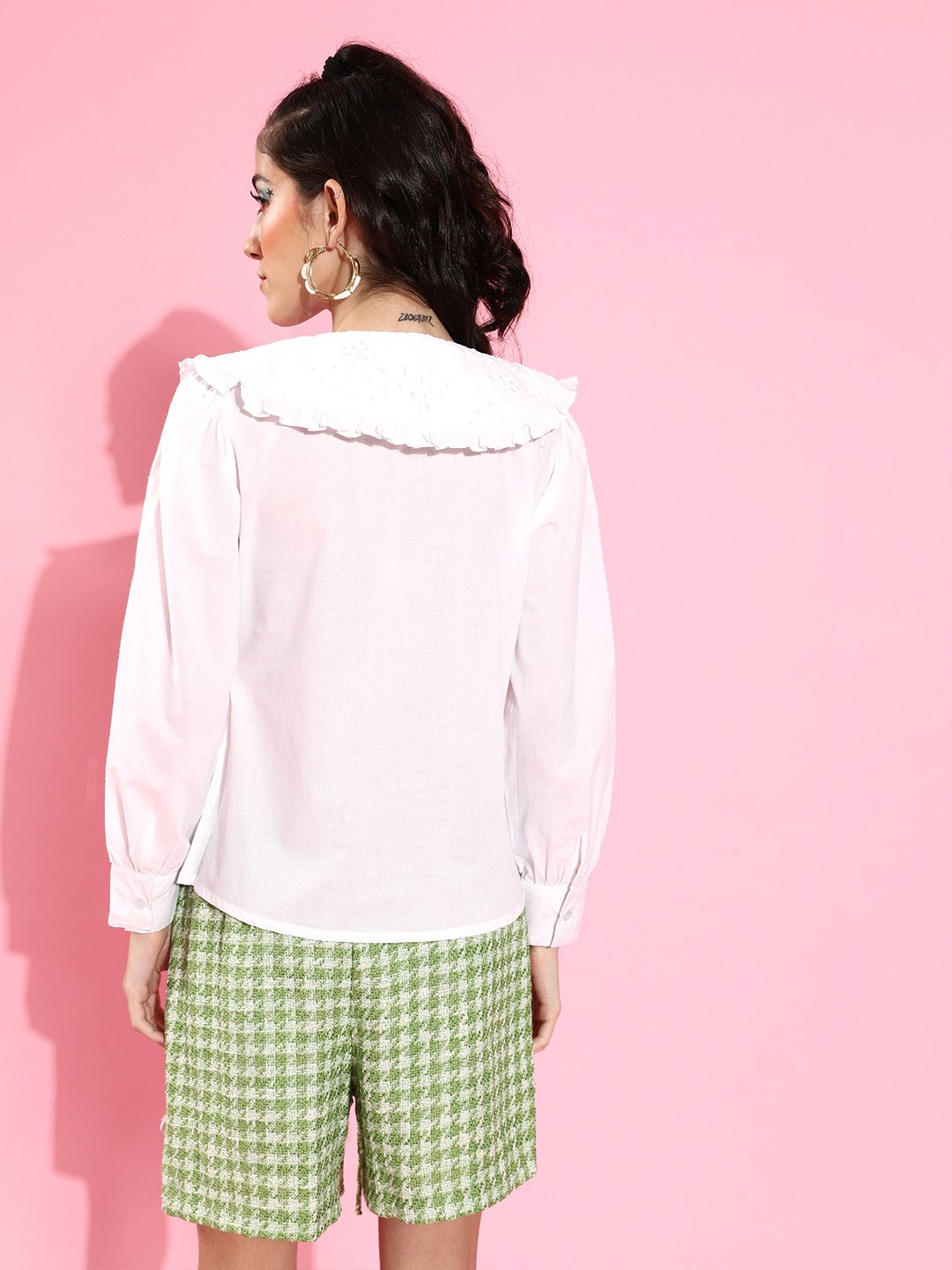 Classic White Above the Keyboard Collar Shirt
