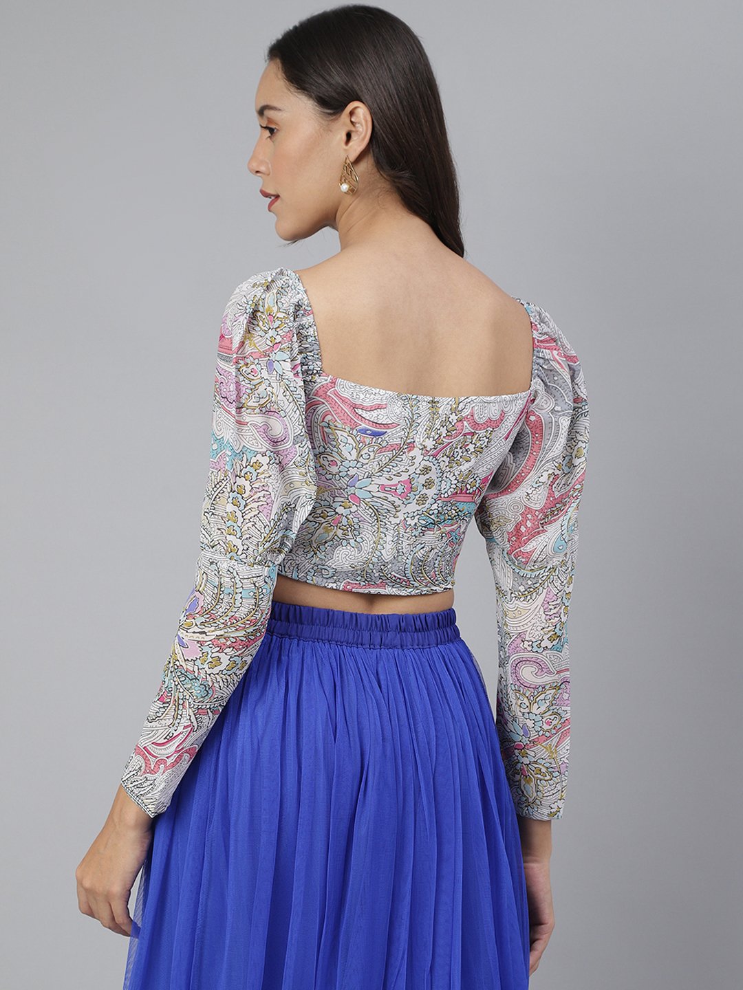 SCORPIUS Multicolor Printed croptop