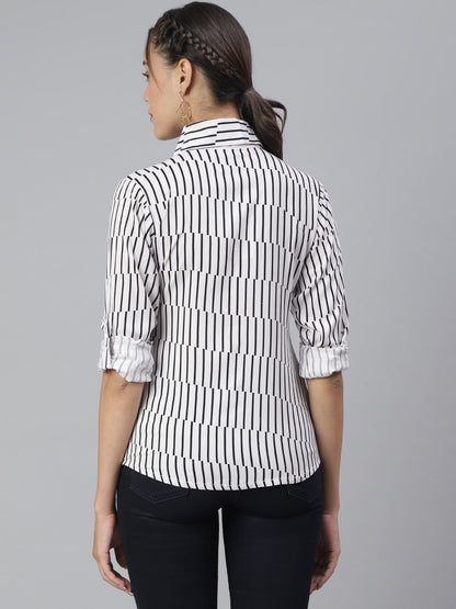 SCORPIUS White Striped Shirt
