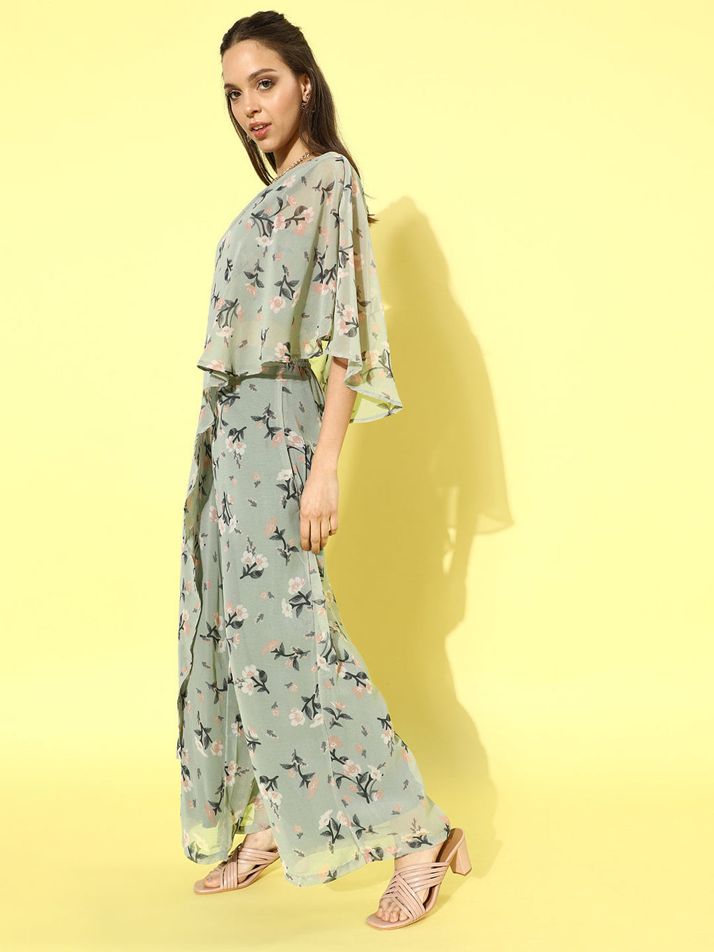 Cation Printed Green Clothing Set