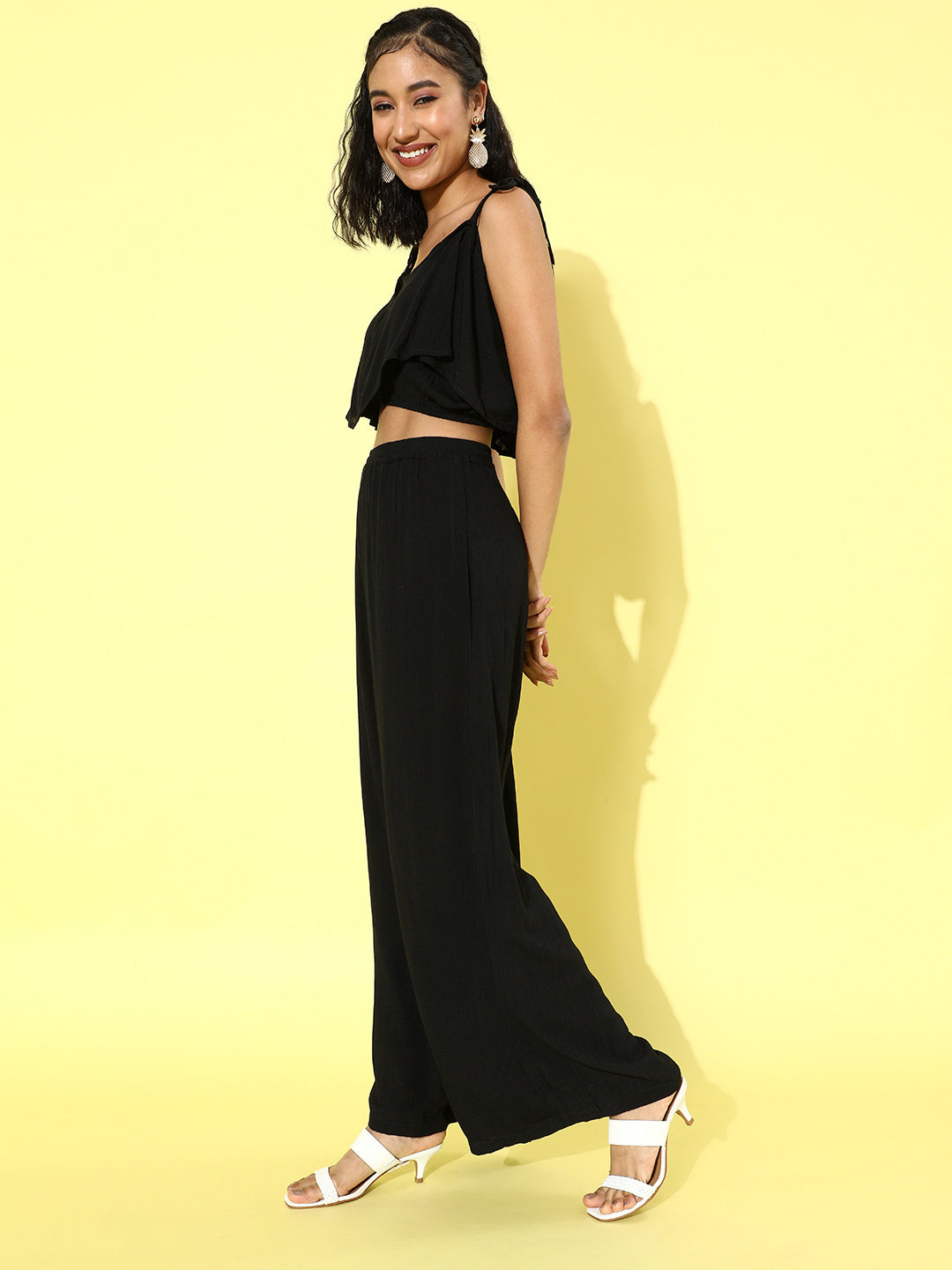 Cation Solid Black Clothing Set