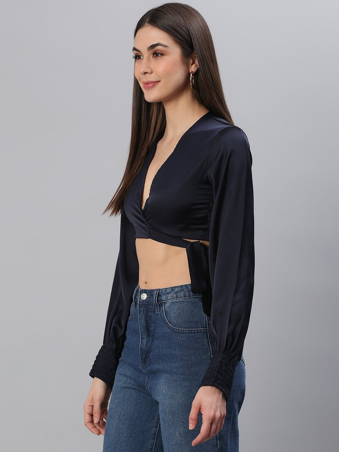 Designer Solid Navy Top