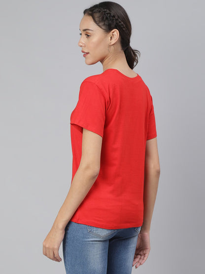 SCORPIUS Red Loose Fit Tshirt