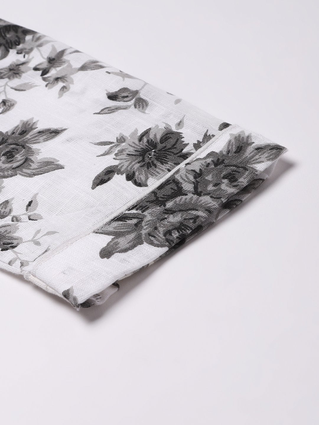 Cation White Floral Night Suit