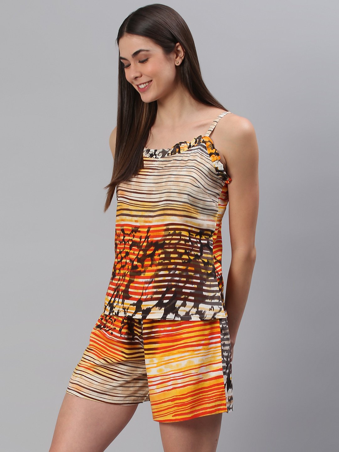 Cation Orange Strap Night Suit