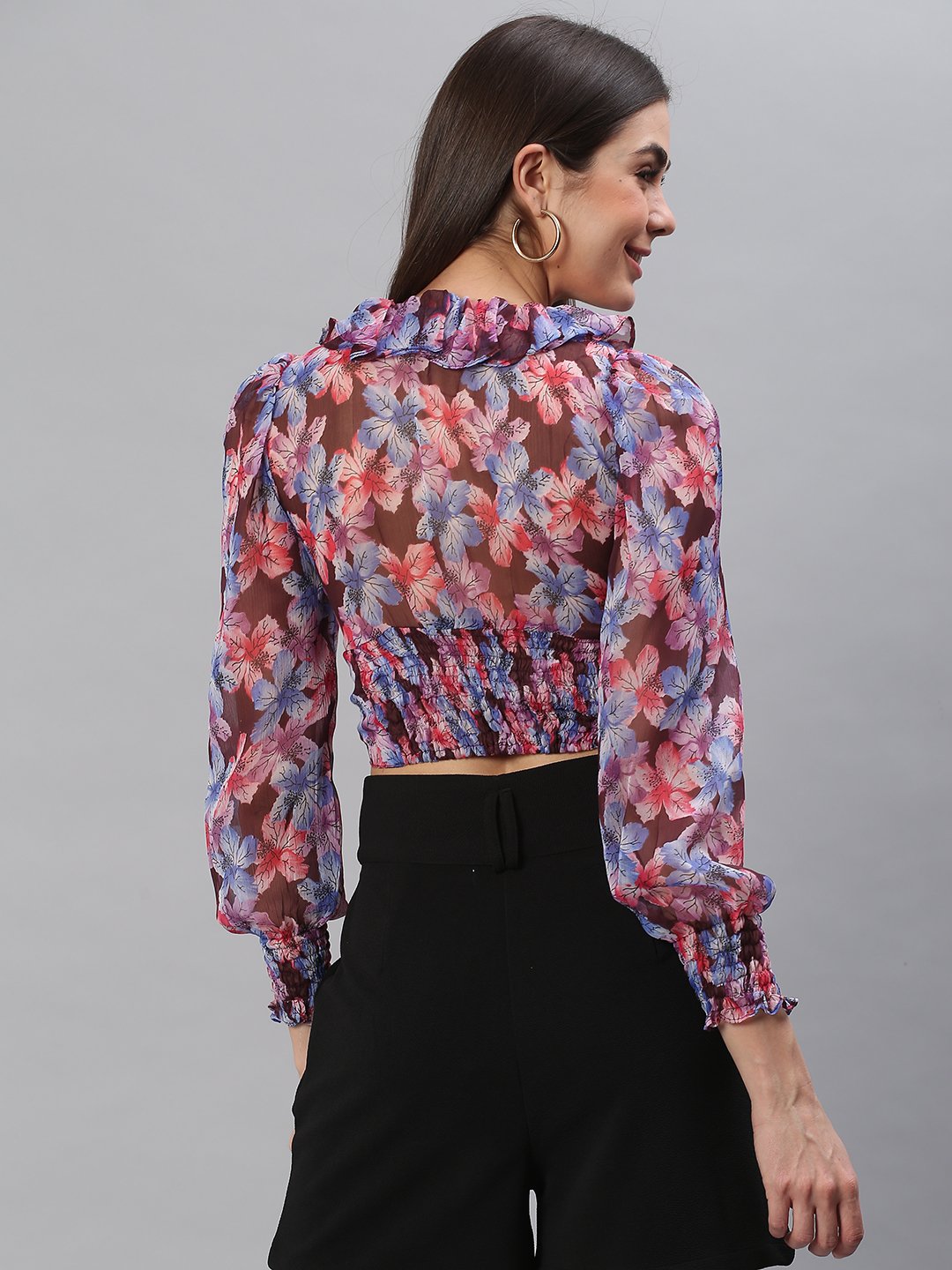 Purple Floral Top